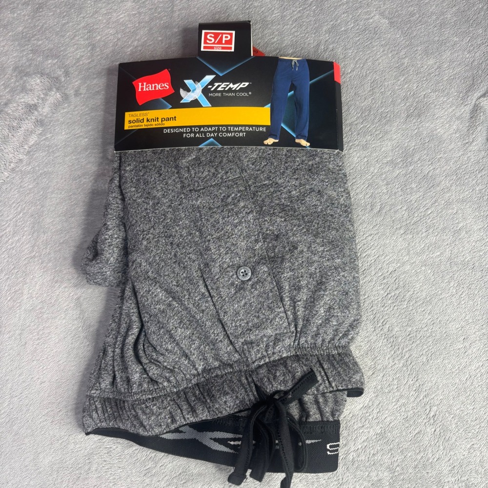 Hanes Sleep Pant Men S Gray X-Temp Knit Pajama Bottoms 01101 Pocket Drawstring